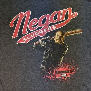 The Walking Dead Unisex Negan Sluggers Graphic T-Shirt Gray Size Medium